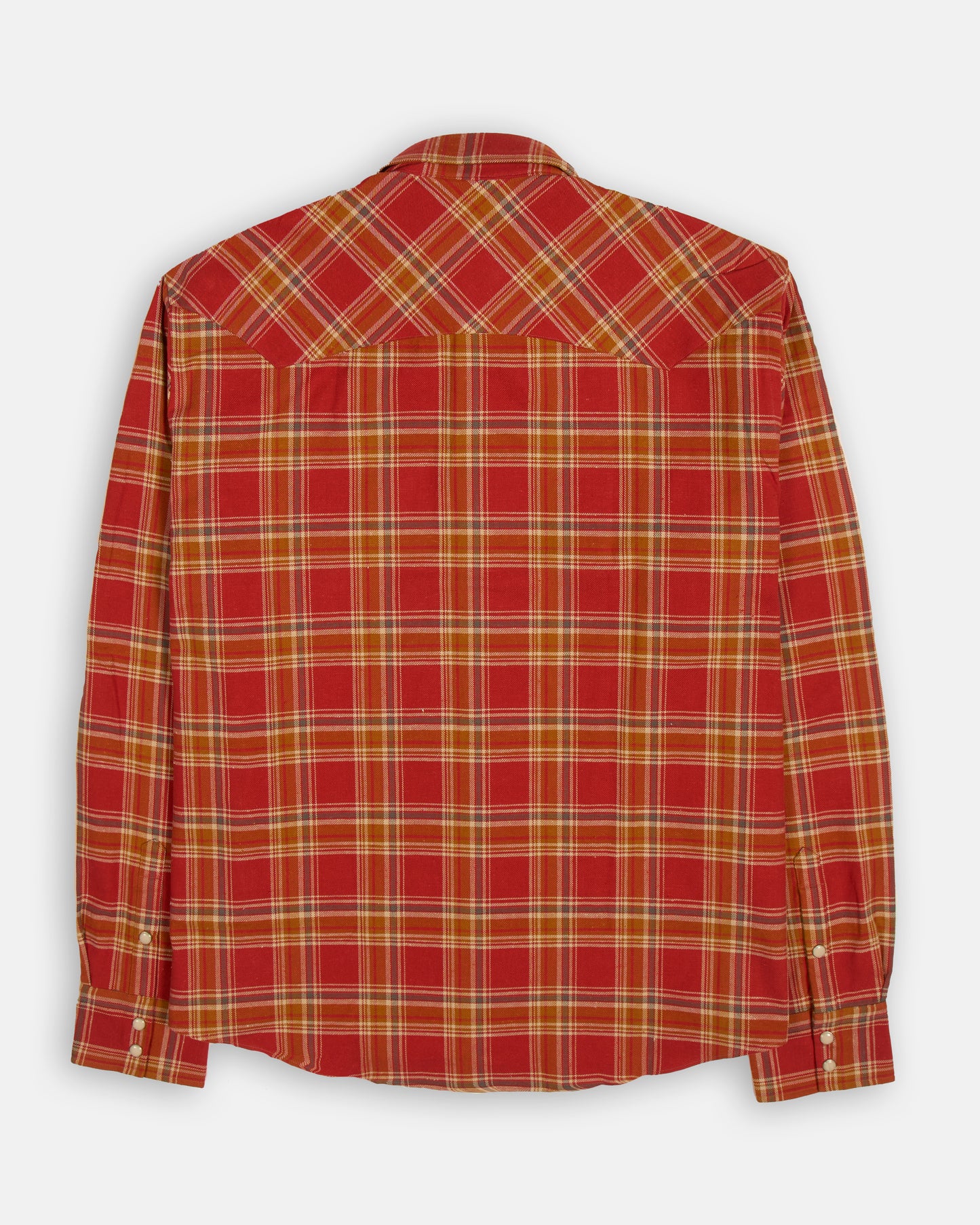 The Cattleman Shirt - Red Cotton Nep Flannel
