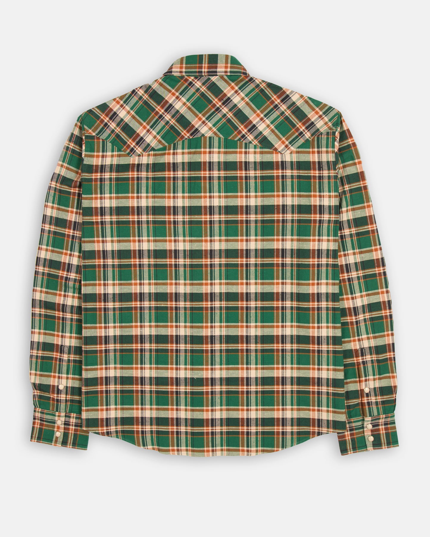 The Waylon Shirt - Green Cotton Nep Flannel