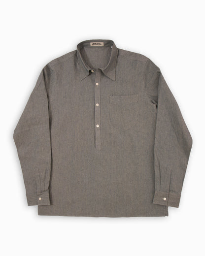 The Ranch Pullover Shirt - Salt and Pepper Stripped Chambray