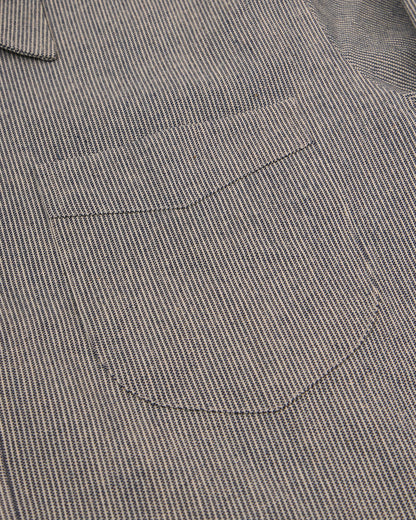 The Ranch Pullover Shirt - Salt and Pepper Stripped Chambray