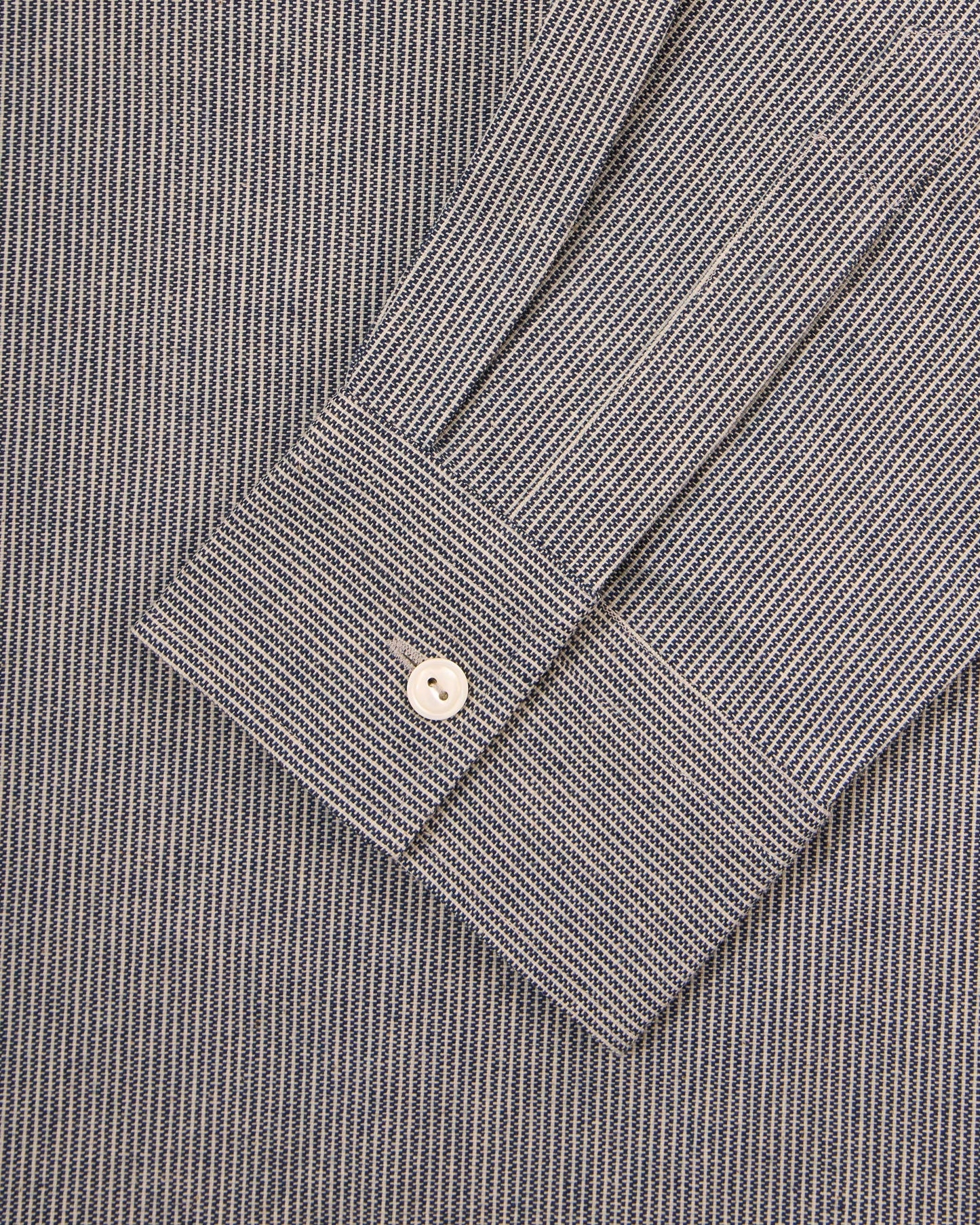 The Ranch Pullover Shirt - Salt and Pepper Stripped Chambray