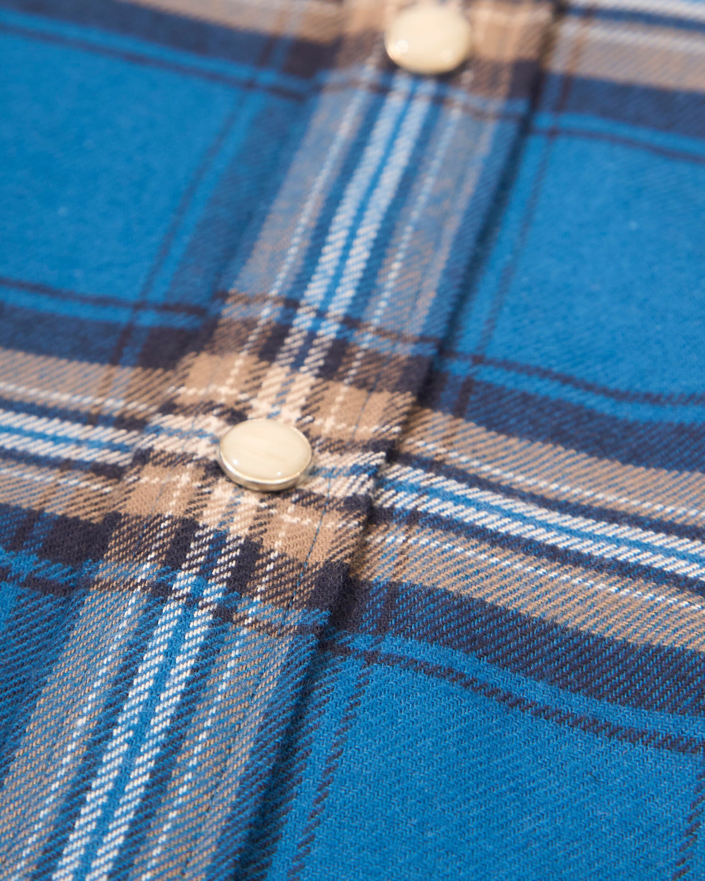 The Sawtooth Shirt - Electric Blue Plaid Brushed Cotton