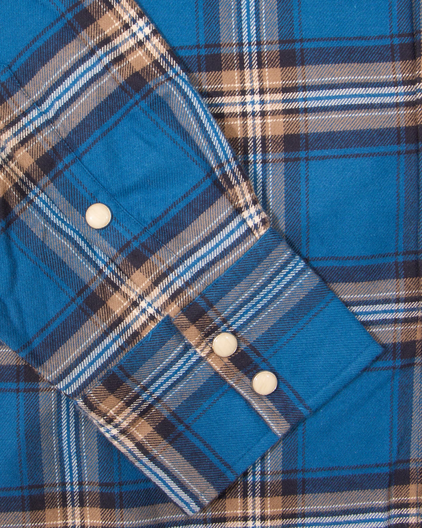 The Sawtooth Shirt - Electric Blue Plaid Brushed Cotton