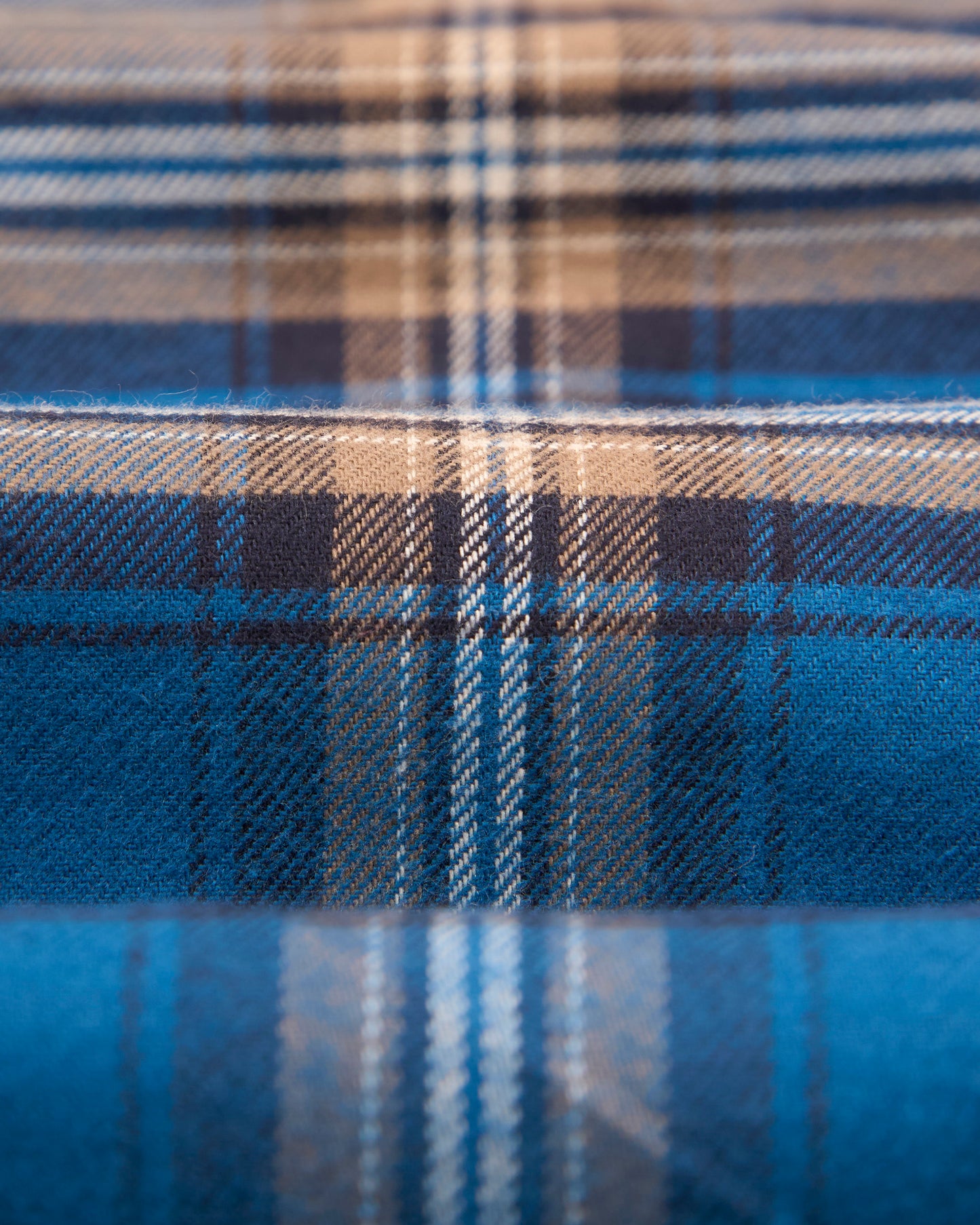 The Sawtooth Shirt - Electric Blue Plaid Brushed Cotton