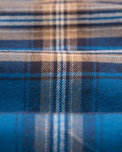 The Sawtooth Shirt - Electric Blue Plaid Brushed Cotton