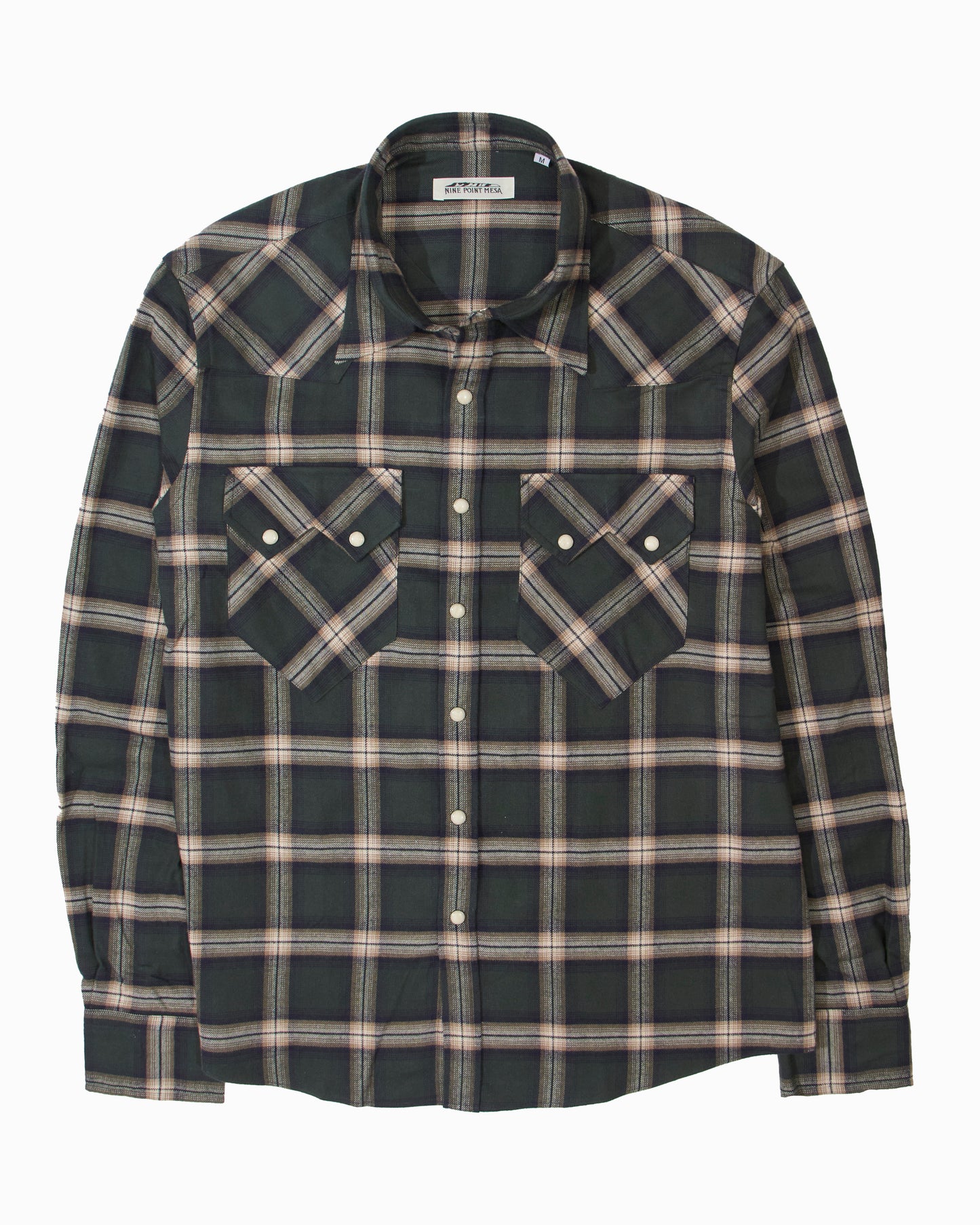 The Sawtooth Shirt - Pine Green Plaid Brushed Cotton