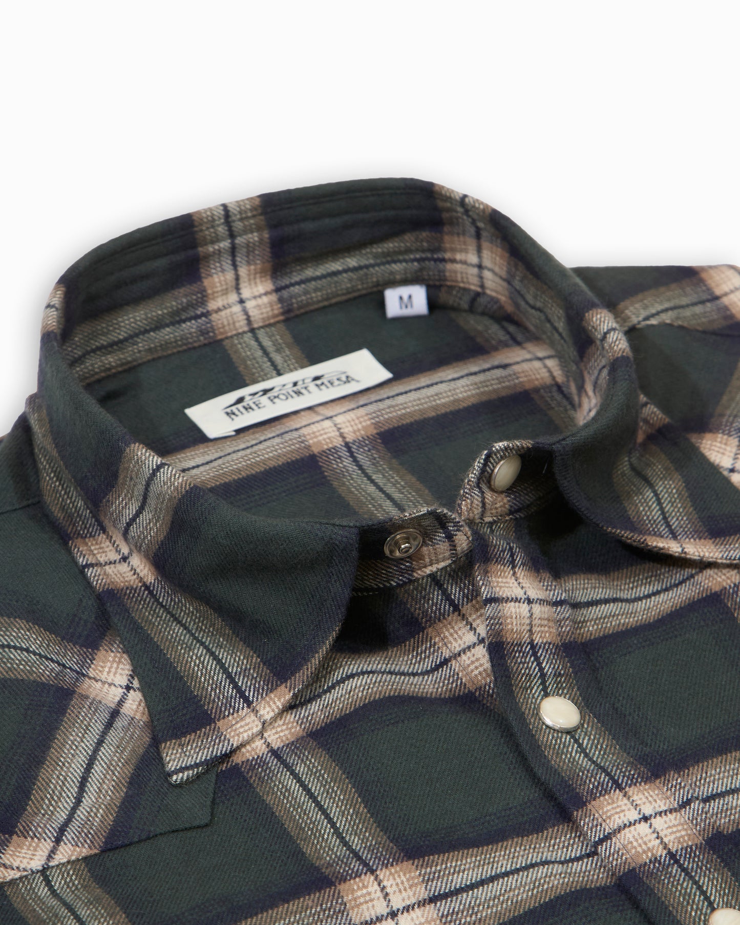 The Sawtooth Shirt - Pine Green Plaid Brushed Cotton