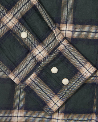 The Sawtooth Shirt - Pine Green Plaid Brushed Cotton