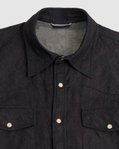 The Cattleman Raw Selvedge Denim Shirt - Indigo / 8Oz