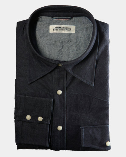 The Cattleman Raw Selvedge Denim Shirt - Indigo / 8Oz