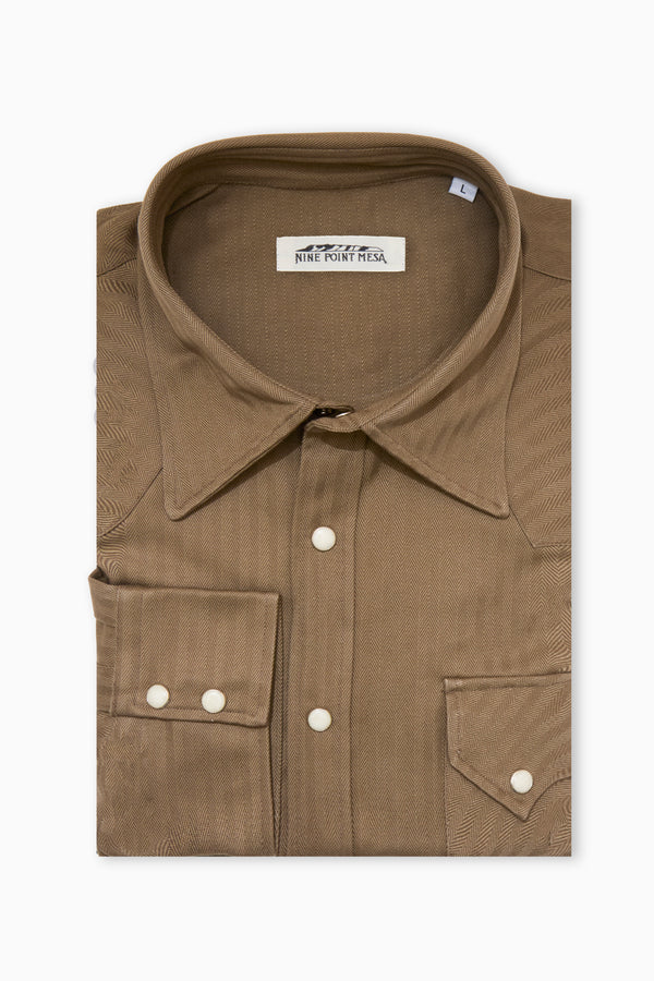 The Sawtooth Shirt - Desert Drab HBT