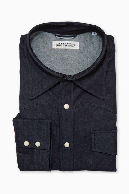 The Cattleman Raw Selvedge Denim Shirt - Indigo / 8Oz