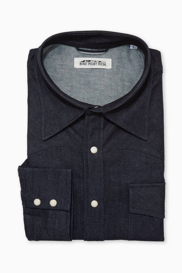 The Cattleman Raw Selvedge Denim Shirt - Indigo / 8Oz