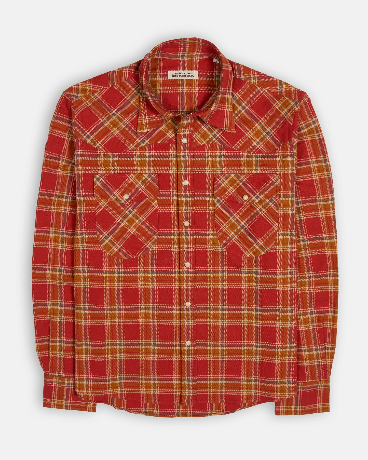 The Cattleman Shirt - Red Cotton Nep Flannel