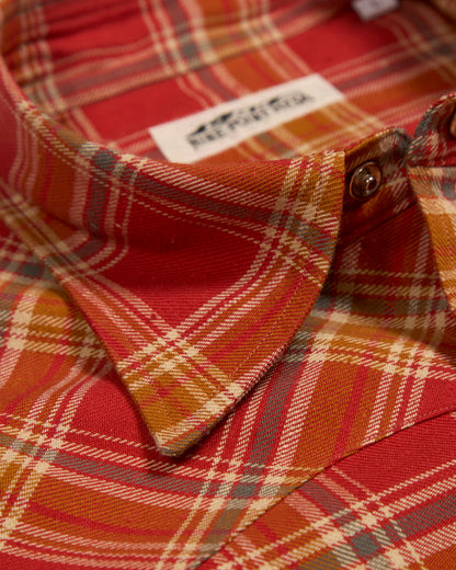 The Cattleman Shirt - Red Cotton Nep Flannel