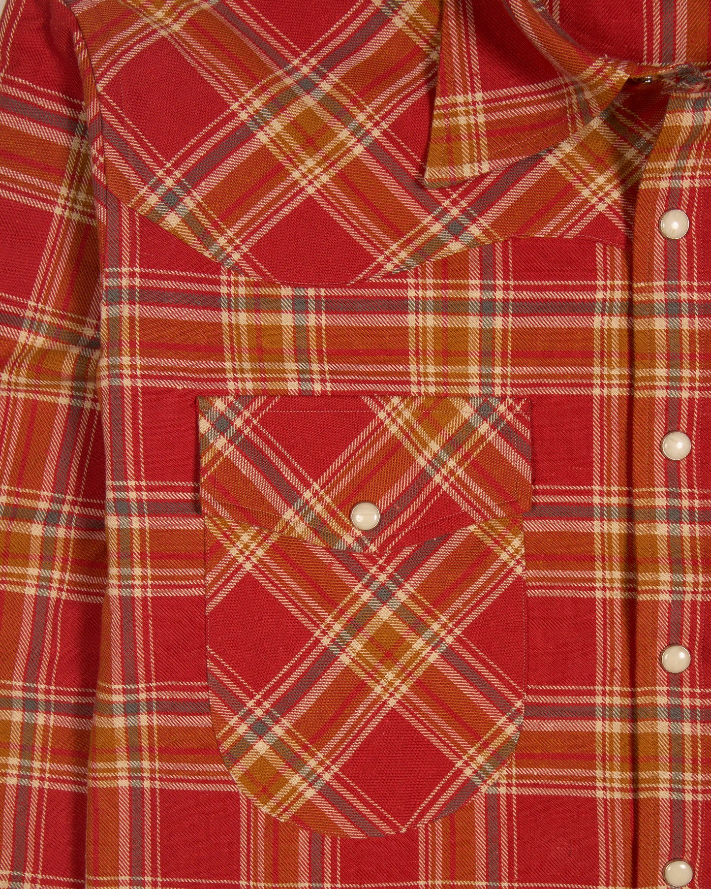 The Cattleman Shirt - Red Cotton Nep Flannel