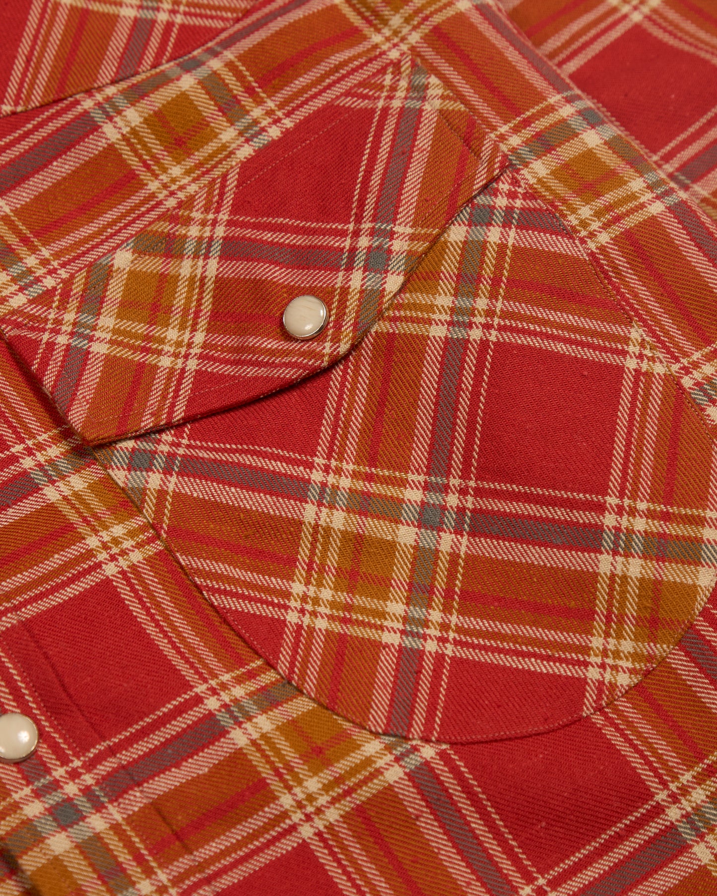 The Cattleman Shirt - Red Cotton Nep Flannel