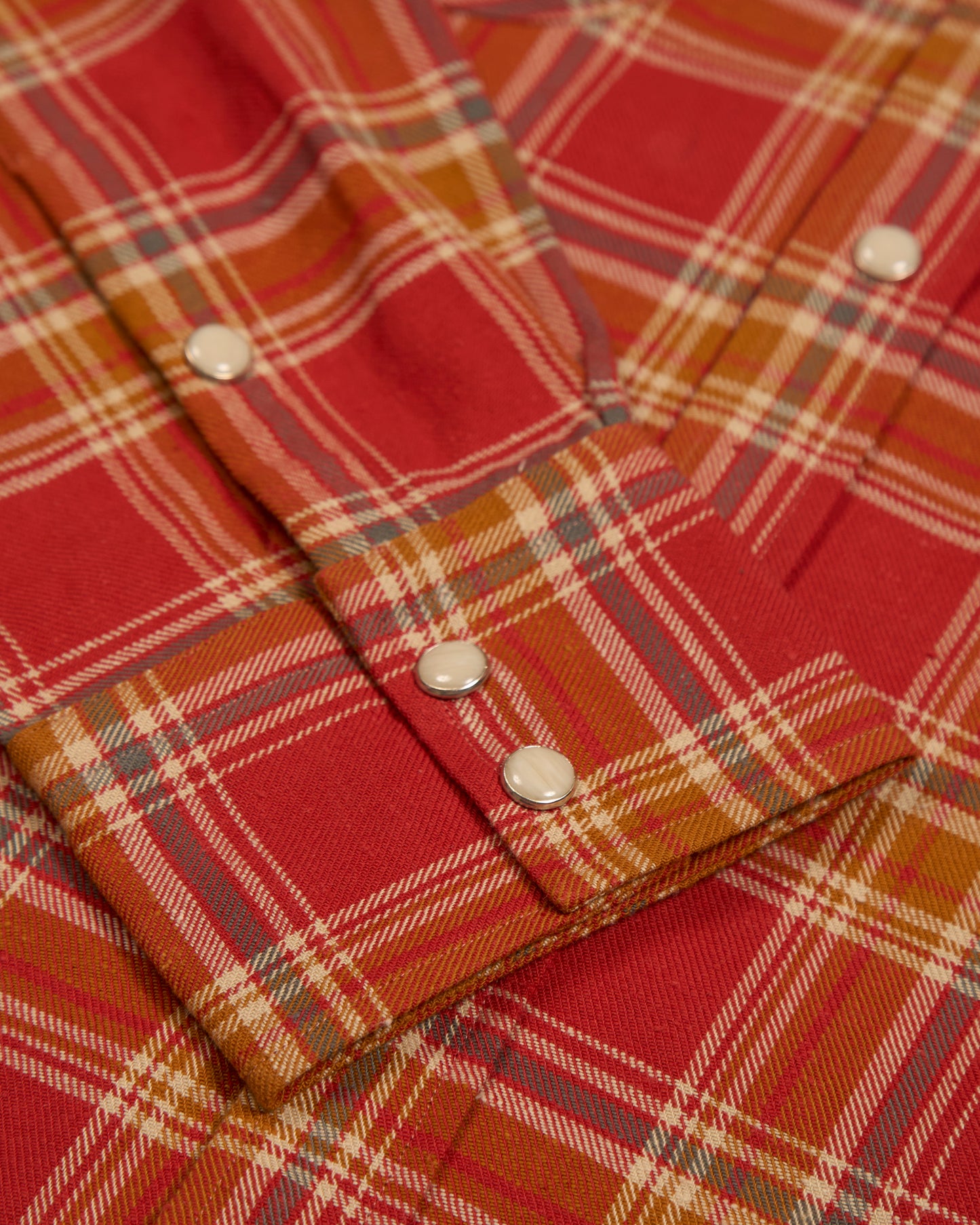 The Cattleman Shirt - Red Cotton Nep Flannel