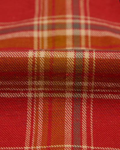 The Cattleman Shirt - Red Cotton Nep Flannel